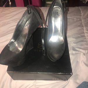 SCENE suede platform/wedge